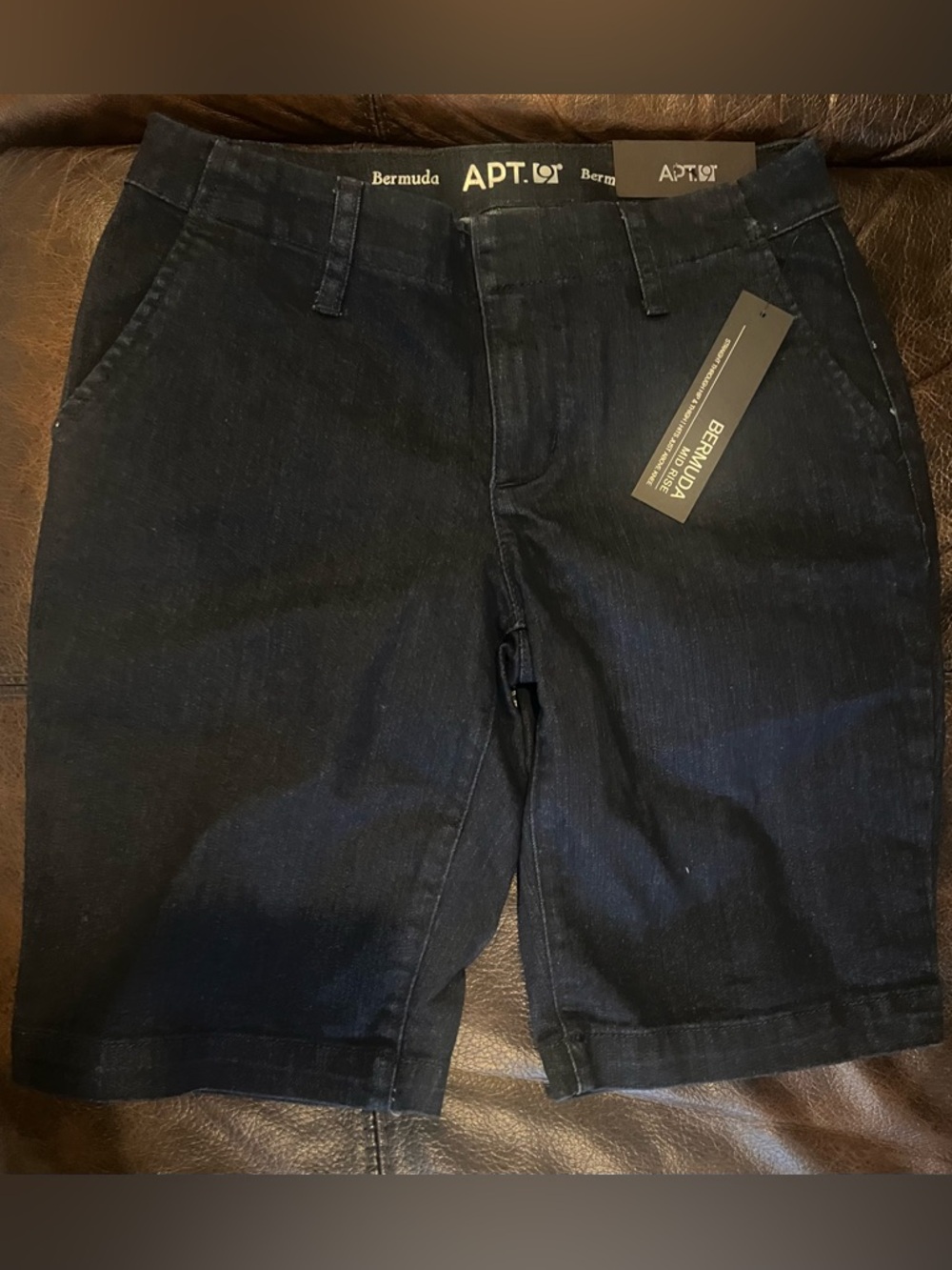 Kohl's Apt. 9 Women’s Dark Blue Denim Bermuda Shorts